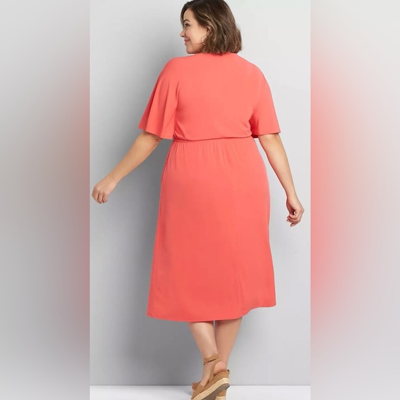 Lane Bryant Coral Midi Dress - Picture 2 of 7